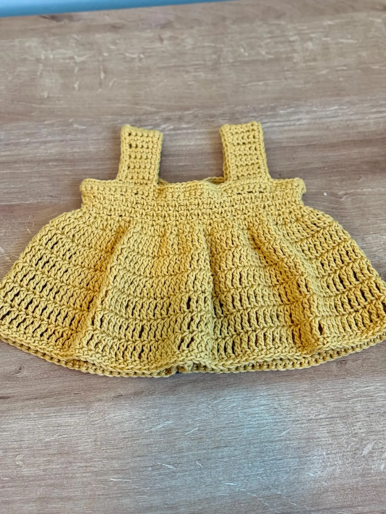 Mustard Coastal Stripes baby tank, front view